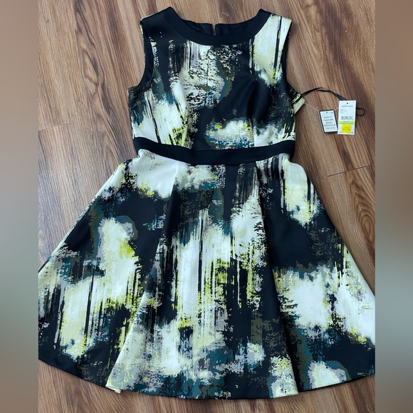 NWT Nine West Peacock Combo Dress Size 4 - Picture 2 of 4